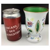 *Ancien vase, verre de bohème / opaline