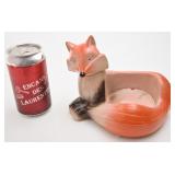 Poterie renard, peut supporter un pot de fleurs