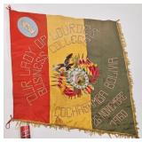 Rare et unique banderole religieuses, tissu et