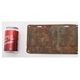 Ancienne plaque d'immatriculation, Québec, 1928