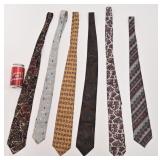 6 cravates 100% soie, dont Dior, Cardin et