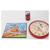 Horloge Michey Mouse et laminé Pierrafeu