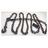 Chaîne 3/8'', 16 pieds, avec 2 crochets
