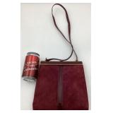 Bourse en suède et en cuir, années '70