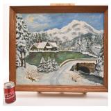 Toile signée J. Robert, '80, 20'' x 24'',