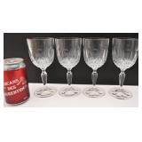 4 coupes en cristal