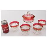 5 pièces en verre Indiana Glass