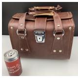 Sac de transport pour caméra, en cuir, vintage