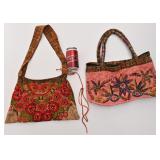 2 sacs à main, brodé et perlé