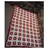 Couverture au crochet, vintage, 58'' x 80''