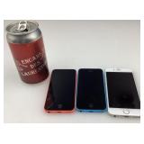 3 téléphones Apple, vintage, fonctionnels