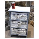 *Meuble de rangement, en bois, à 3 tiroirs en