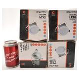 4 lumières encastrées DEL, 4'', Stand Pro, neuves