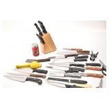 Lot de couteaux, dont bloc Think kitchen et