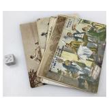 Rares cartes postales antiques humoristiques,