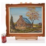 Huile signée Guy Béland, 16'' x 20'', encadrée