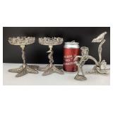 Chandeliers Elegance, en zinc plaqué argent, et