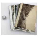 Gros lot de cartes postales antiques, 1907 et