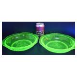 2 bols en verre dépression ouraline, motif