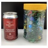 Lot de billes de tailles variées, vintage