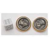 Boucles d'oreilles Ben-Amun, étain plaqué or