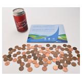 Lot de pièces de 1 cent, entre 1939 et 2011, et