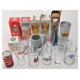 Lot de chopes et de verres de bière
