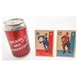 2 anciennes cartes de hockey, 1958-59,