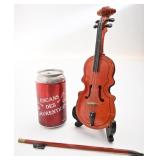 Violon miniature, avec support et archet