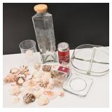 Articles variés, dont plats en verre et