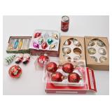 Lot de boules de Noël en verre, dont