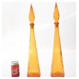 *2 bouteilles Empoli, ambrées