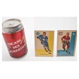 2 anciennes cartes de hockey, 1958-59,