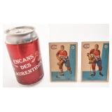 2 anciennes cartes de hockey, 1958-59,