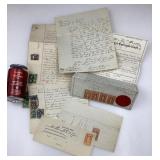 Documents légaux antiques, avec timbres de loi,