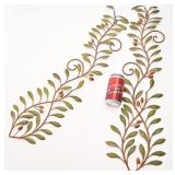 2 décorations murales, en métal