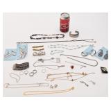 Lot de bijoux, dont Avon, argent alpaca