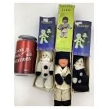 3 figurines Hong Kong, 2 Pierrot et 1 Karate Club