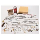 Lot religieux, dont mï¿½daille de Saint Hippolyte