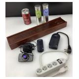 Lot variï¿½, dont encens et camï¿½ra de recul