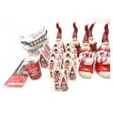 Lot de dï¿½corations de Noï¿½l, dont maisons en