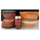 Plat Glasbake squares & circles, plat Pyrex