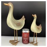 2 canards en mï¿½tal, pour platebandes