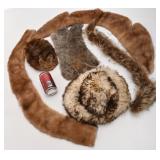 Lot de piï¿½ces en fourrure, dont chapeaux et