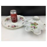 Assiette de service Aynsley et plat Herend,