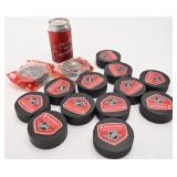 Lot de rondelles de hockey Banque Scotia,