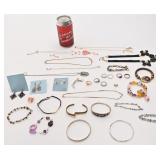 Lot de bijoux mode, dont argent alpaca