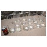 Lot de bougeoirs en verre