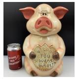 Jarre ï¿½ biscuits cochon, en cï¿½ramique