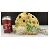 *Lampe / veilleuse chaton, en porcelaine